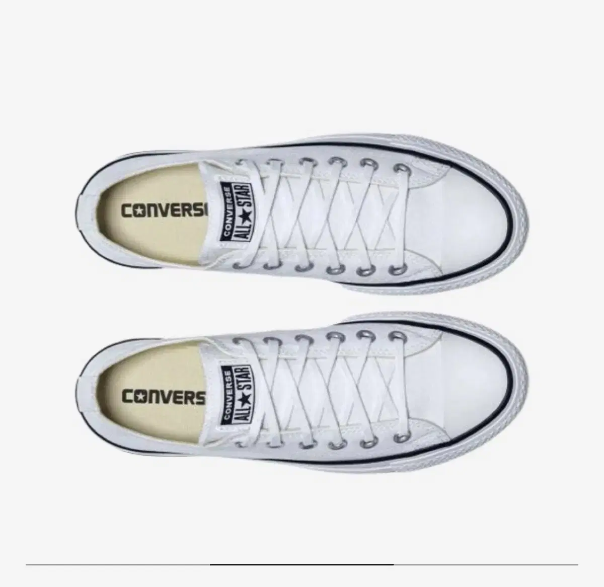 컨버스 converse 척 테일러 올 스타 리프트 로우 화이트 블랙